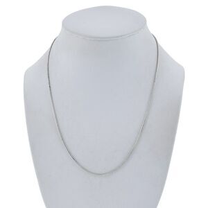 Vintage Italy Sterling Silver 925 1.2mm Snake Chain Necklace 18"